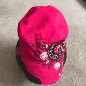 Savana Pink Floral Horseshoe Hat